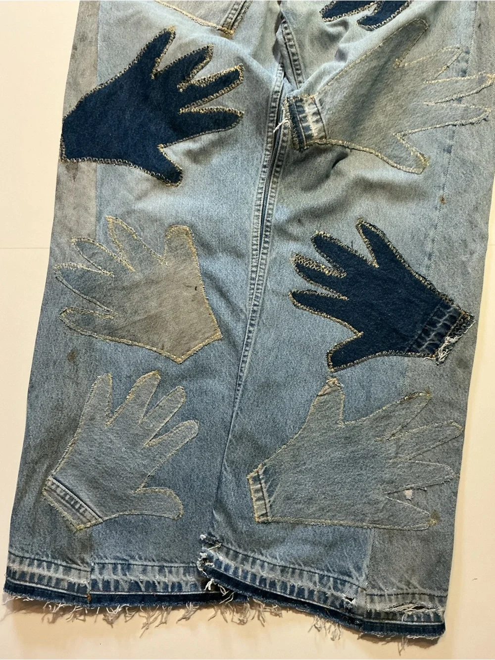 Vintage Levi’s Hands Reworked Upcycled 1 Of 1 Distressed Button Fly Denim Jeans